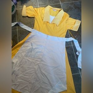 Yellow Maid Cosplay, Princess Tiana Waitress Dress